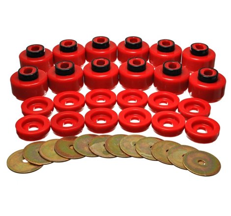 Energy Suspension Body Mount Set - Red