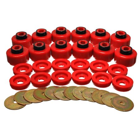 Energy Suspension Body Mount Set - Red