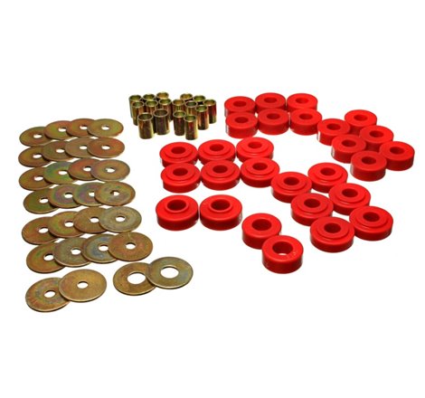 Energy Suspension Rr Spring Frame Shackle Kit - Red