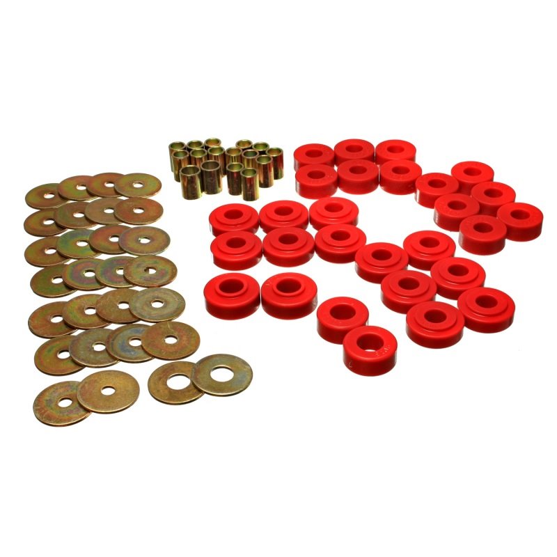 Energy Suspension Rr Spring Frame Shackle Kit - Red