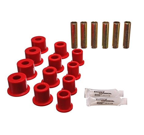 Energy Suspension Rear Spring Bushings - Red