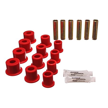 Energy Suspension Rear Spring Bushings - Red