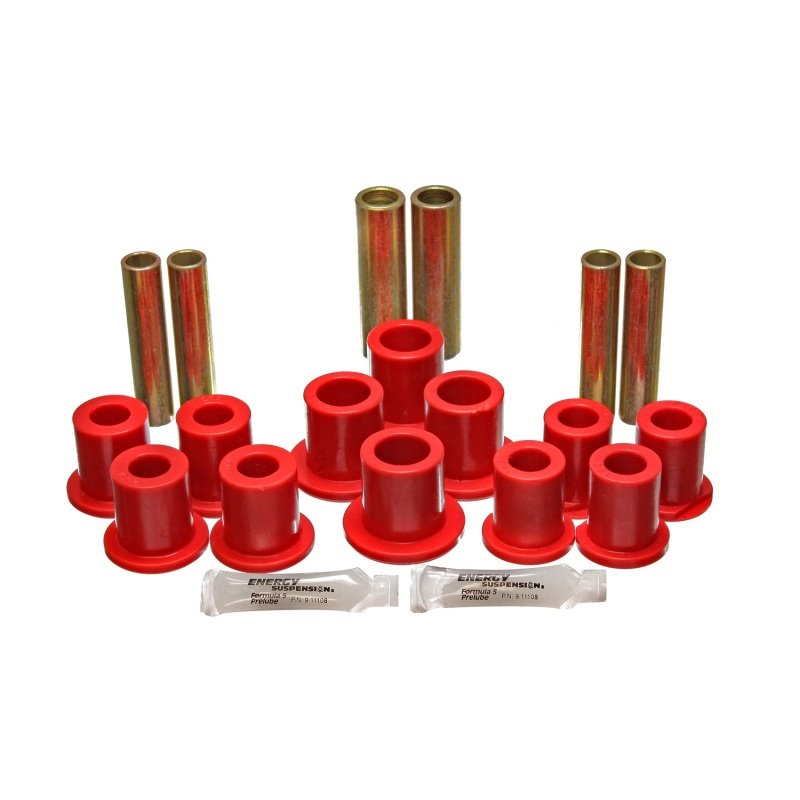 Energy Suspension Fd Rr Spring Bush Set Complete - Red