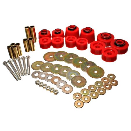 Energy Suspension Body Mount Set - Std. & Extra Cab - Red