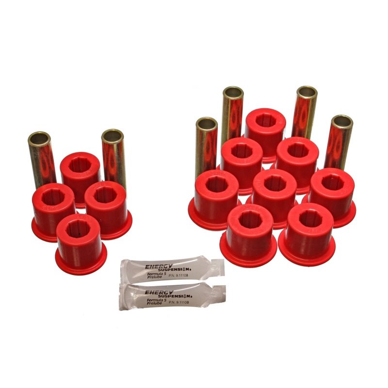 Energy Suspension Rear Spring Bushing Set - Red