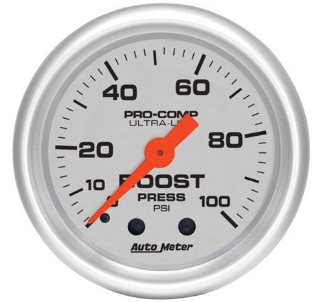 Autometer Ultra-Lite 52mm 0-100 PSI Mechanical Boost Gauge