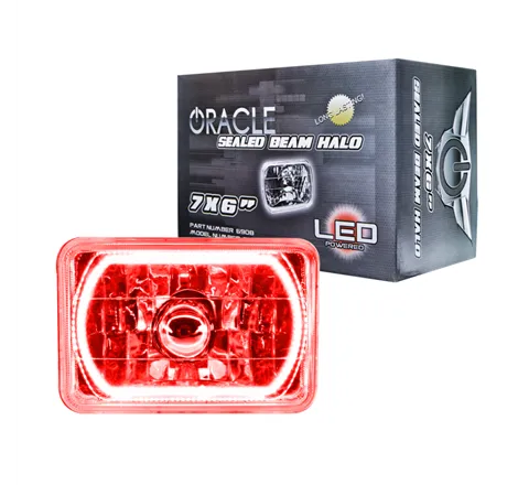 Oracle Pre-Installed Lights 7x6 IN. Sealed Beam - Red Halo SEE WARRANTY