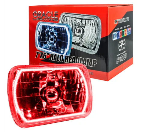 Oracle Pre-Installed Lights 7x6 IN. Sealed Beam - Red Halo SEE WARRANTY