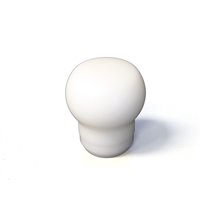 Fat Head Delrin Shift Knob (White): Universal 10x1.5