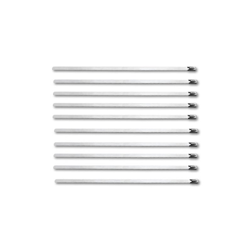 Vibrant Stainless Steel Cable Ties 14.5in Long (10 Cable Ties / Pack)