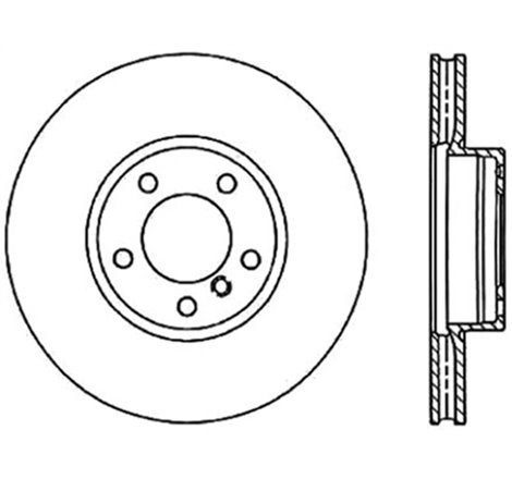 StopTech 04-12 Volkswagen Touareg Drilled Left Front Premium Brake Rotor