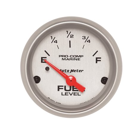 Autometer Marine Silver Ultra-Lite 2-1/16in Electric Fuel Level Gauge