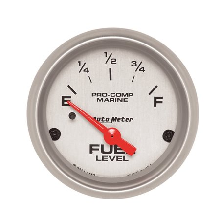 Autometer Marine Silver Ultra-Lite 2-1/16in Electric Fuel Level Gauge