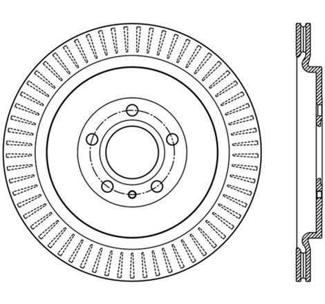 StopTech Premium High Carbon 13-14 Ford Mustang/Shelby GT500 Left Rear Disc Slotted Brake Rotor