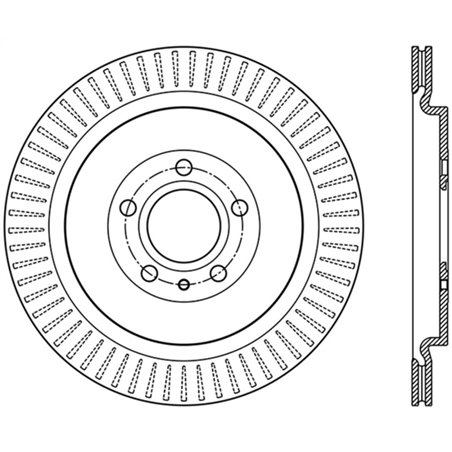 StopTech Premium High Carbon 13-14 Ford Mustang/Shelby GT500 Right Rear Disc Drilled Brake Rotor