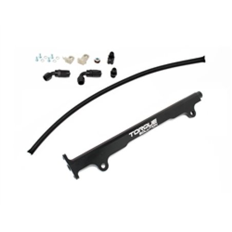 Torque Solution Mitsubishi Evo X Billet Aluminum Fuel Rail - Black