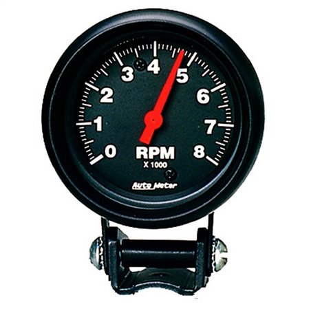 Autometer Black 2-5/8 inch 8000 rpm Tachometer Mini Tach Gauge