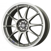 Enkei J10 18x7.5 5x100/114 38mm Offset 72.6mm Bore Dia Silver w/ Machined Lip Wheel