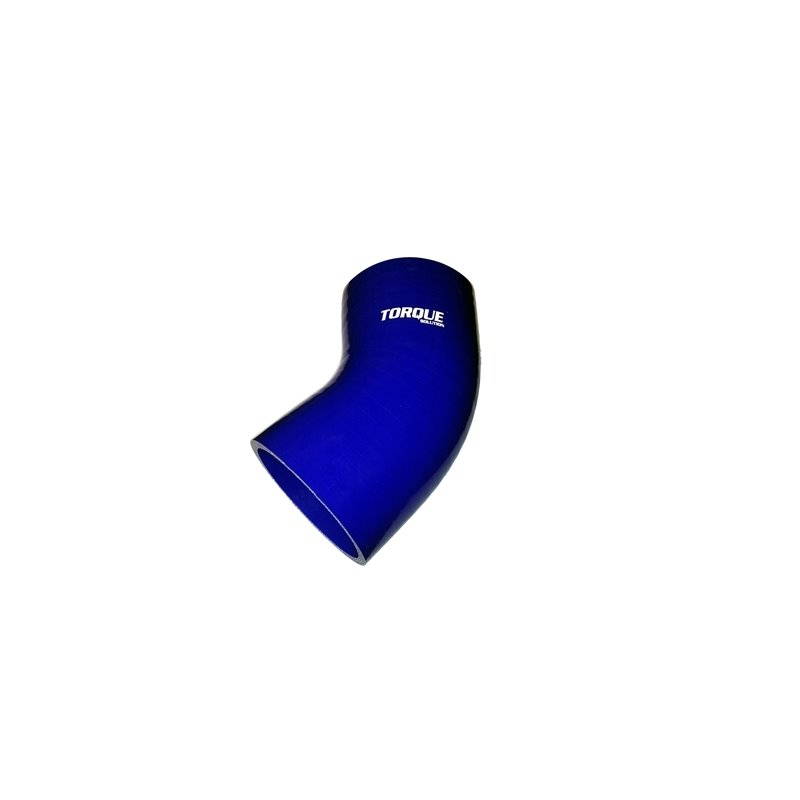 Torque Solution 45 Degree Silicone Elbow: 2.5 inch Blue Universal