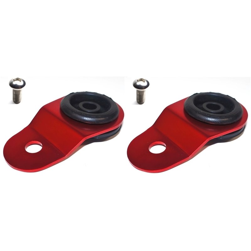 Torque Solution Radiator Mount Combo with Inserts (RED) : Mitsubishi Evolution 7/8/9