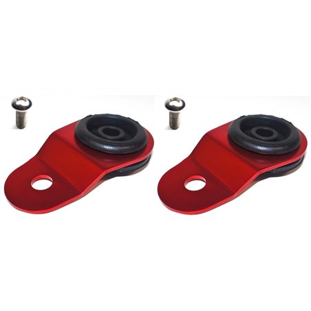 Torque Solution Radiator Mount Combo with Inserts (RED) : Mitsubishi Evolution 7/8/9