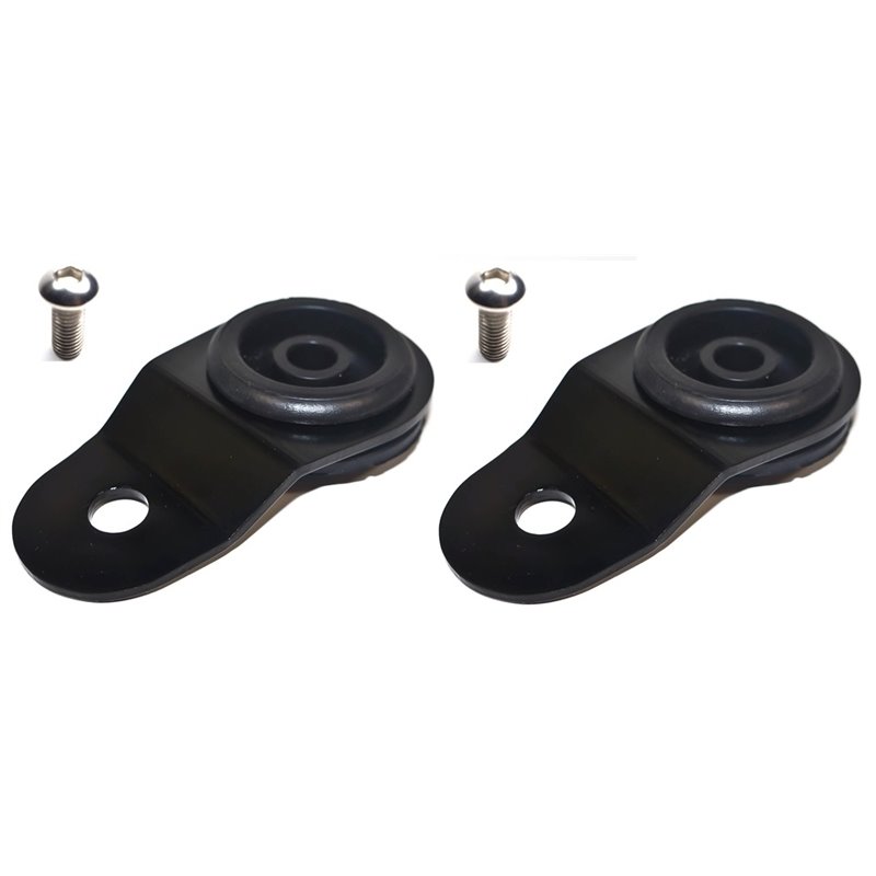 Torque Solution Radiator Mount Combo with Inserts (Black) : Mitsubishi Evolution 7/8/9