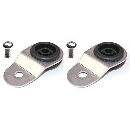 Torque Solution Radiator Mount Combo with Inserts (Silver) : Mitsubishi Evolution 7/8/9