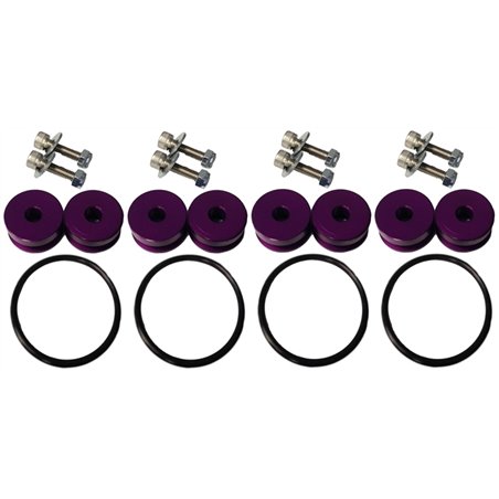 Torque Solution Billet Bumper Quick Release Kit Combo (Purple): Universal