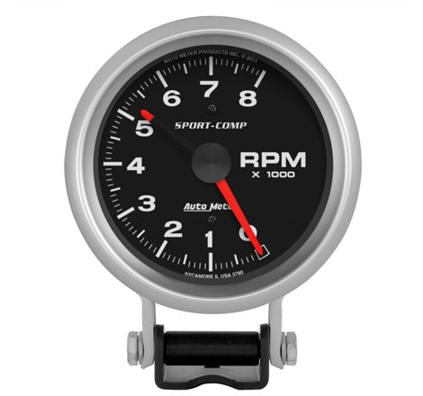 Autometer Standard 3-3/4in 8,000 RPM Pedestal Mount Tachometer