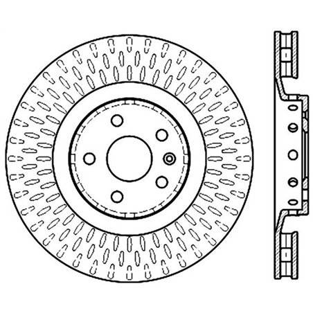 StopTech Drilled & Slotted Left Sport Brake Rotor for 2009 Cadillac CTS-V