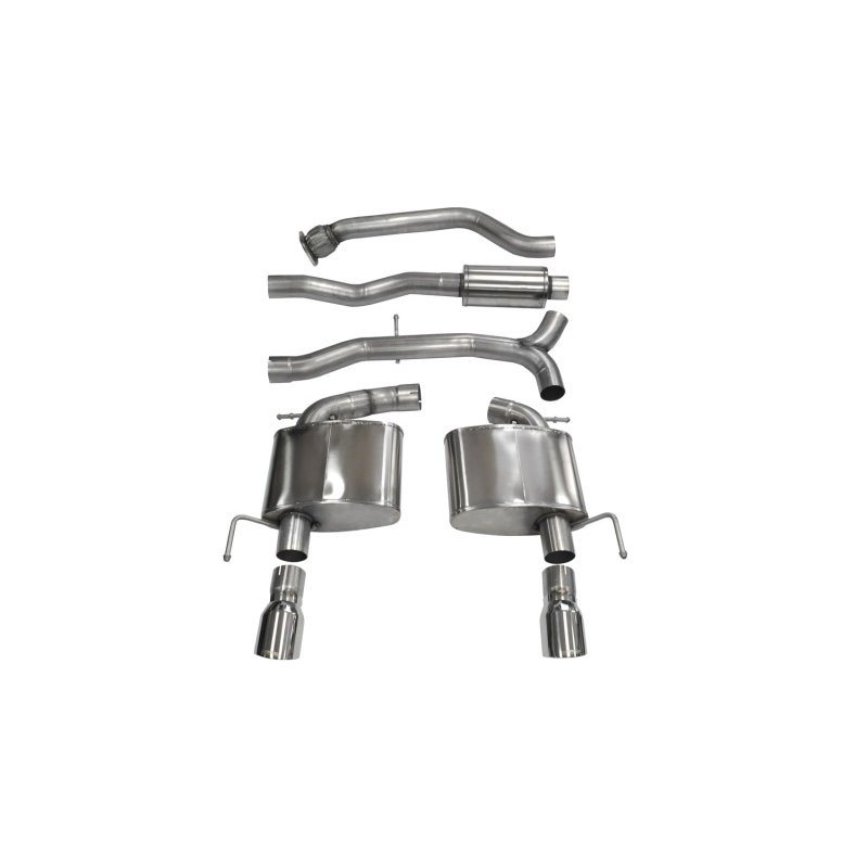 Corsa 13-14 Cadillac ATS Sedan 2.0L A/T Polished Sport Dual Rear Cat-Back Exhaust