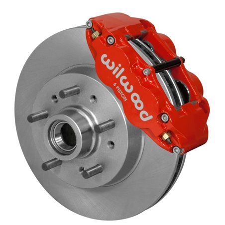 Wilwood Narrow Superlite 6R Front Brake Kit 11.86in Red 64-70 GM C10 w/ Factory Drum Spindles