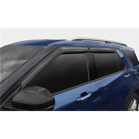 AVS 19-22 Hyundai Santa Fe Ventvisor Outside Mount Window Deflectors 4pc - Smoke