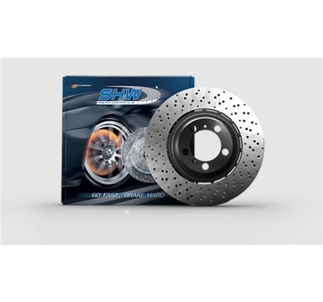 SHW 15-19 Ford Mustang Shelby GT350 5.2L (Up to 2/4/2019) Rear Cross-Drilled Lightweight Brake Rotor