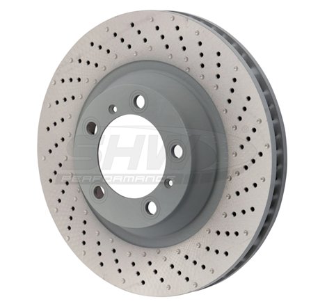 SHW 15-16 Porsche 911 Carrera 4 GTS 3.8L w/o Ceramic Brake Right Frt Drilled-Dimpled MB Brake Rotor