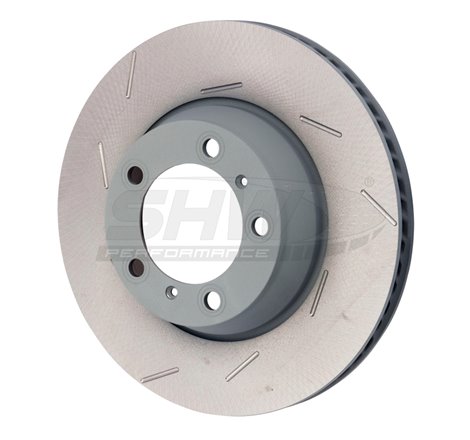 SHW 11-16 Porsche Panamera 4 3.6L w/o Ceramic Brakes Left Rear Slotted Monobloc Brake Rotor