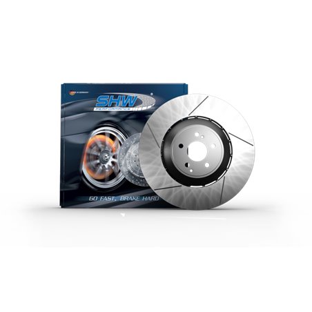 SHW 05-17 Subaru WRX STi 2.5L Front Drilled-Slotted Lightweight Brake Rotor