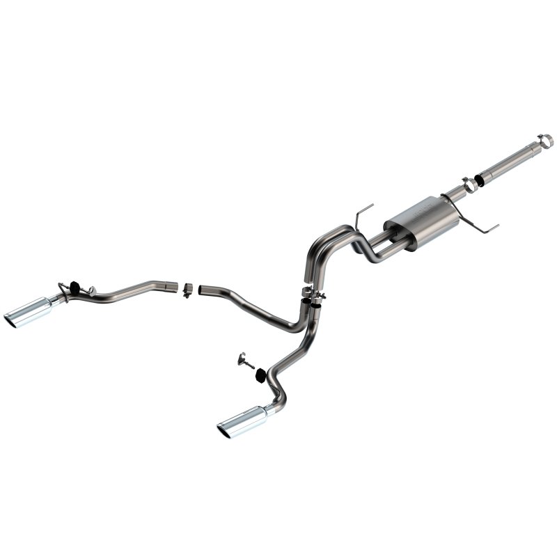 Borla 21-22 Ford F-150 Powerboost 3.5L V6 2WD & 4WD 4DR 3in, 2.25in S-TYPE Catback w/ Chrome Tip