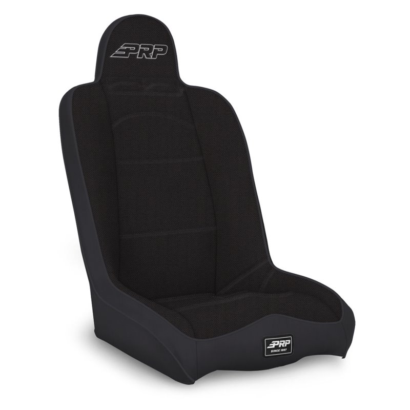 PRP Daily Driver High Back Suspension Seat (Two Neck Slots) - All Black