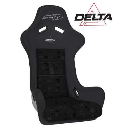 PRP Delta Composite Seat- Black (PRP Silver Outline/Delta Silver- Black Stitching)