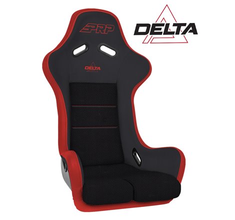 PRP Delta Composite Seat- Black/Red (PRP Red Outline/Delta Red- Red Stitching/201-263-201-237)