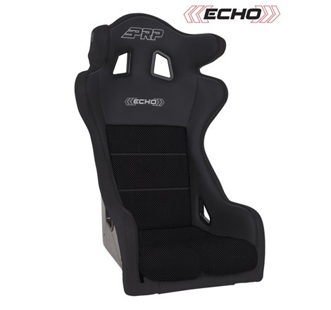 PRP Echo Composite Seat- Black (PRP Black Outline/Delta Black- Black Stitching)