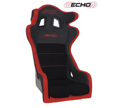 PRP Echo Composite Seat- Black/Red (PRP Red Outline/Delta Red- Red Stitching)