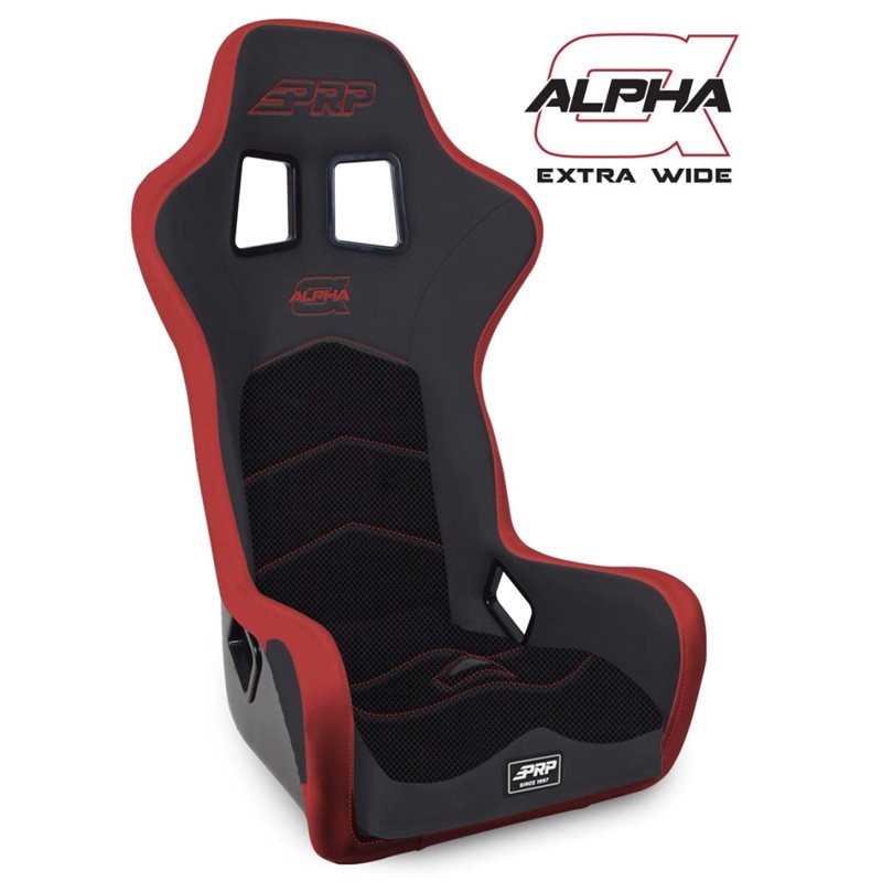 PRP Alpha Composite Seat/Extra Wide- Black/Red