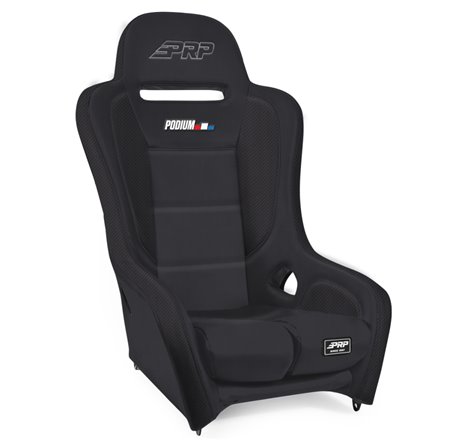 PRP Podium Elite Suspension Seat- Black Vinyl - Black