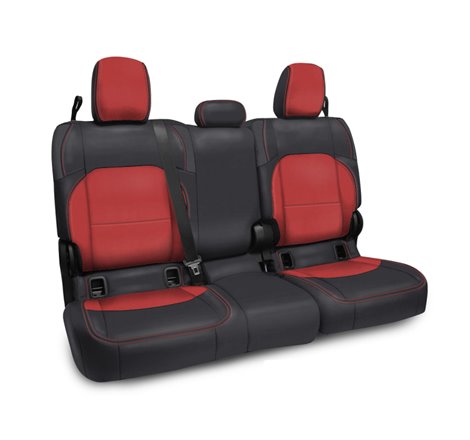 PRP 2020+ Jeep Gladiator JT Rear Bench Cover with Cloth Interior - Black/Red