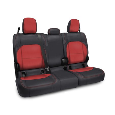 PRP 2020+ Jeep Gladiator JT Rear Bench Cover with Cloth Interior - Black/Red