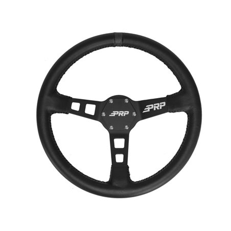 PRP Deep Dish Leather Steering Wheel- Black