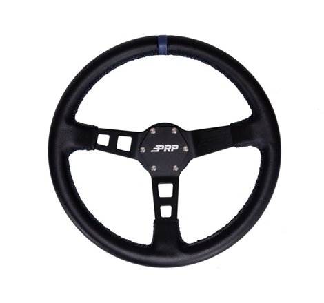 PRP Deep Dish Leather Steering Wheel- Blue