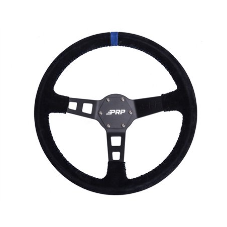 PRP Deep Dish Suede Steering Wheel- Blue